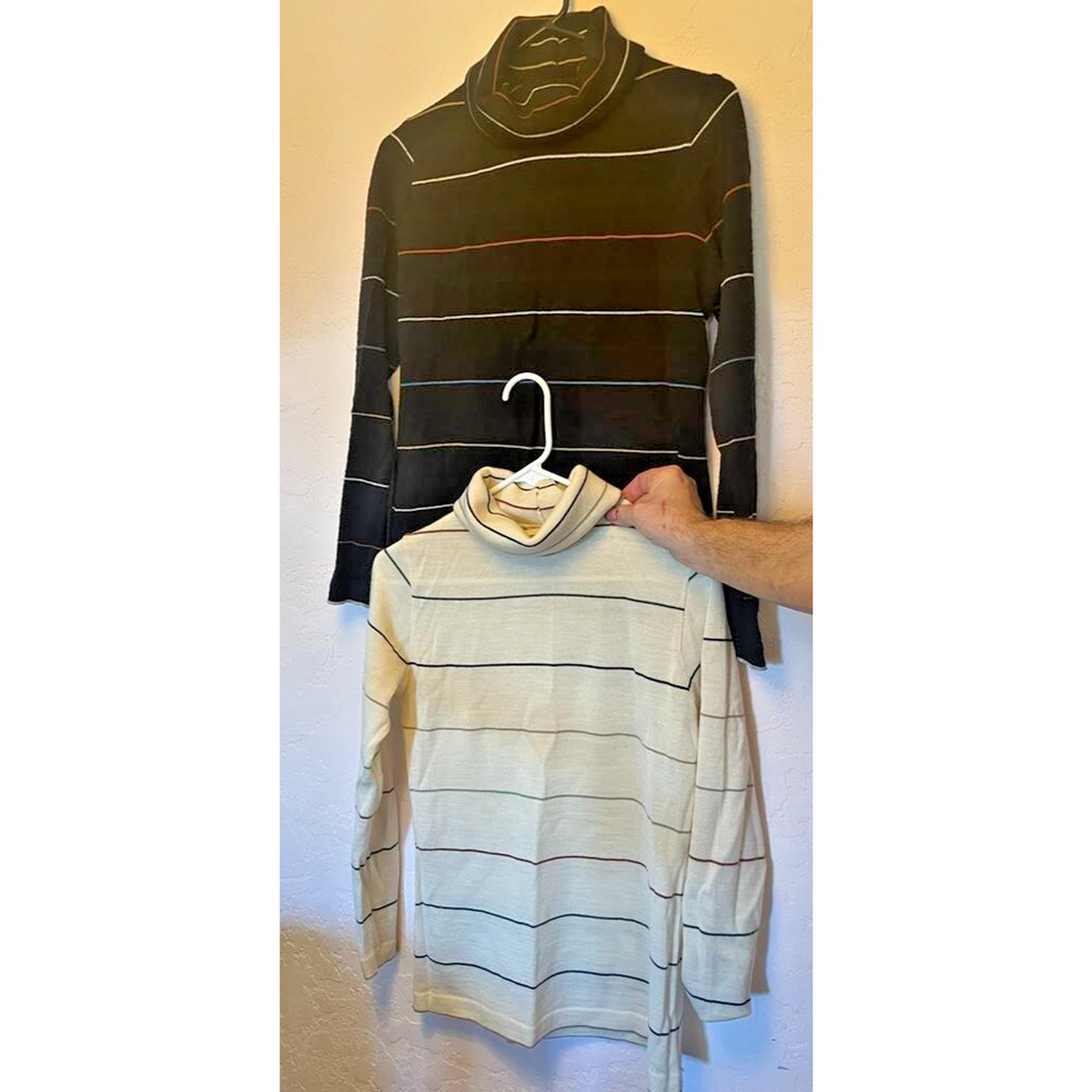 2 Vintage Vamp by Koret Striped Turtleneck Sweaters